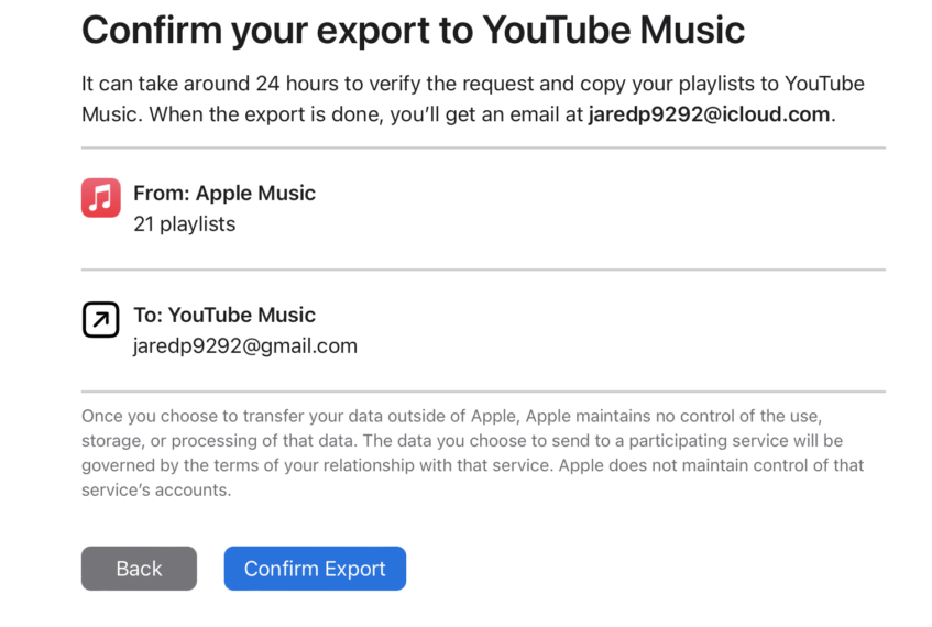 Export your Apple Music playlists to YouTube Music (officially) 7